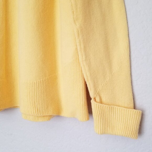 J. Jill Women's S Ribbed-Detail Pullover Sweater Dark Daffodil Yellow Slits $89 - Picture 9 of 16